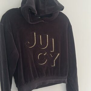 Juicy Couture VINTAGE Black label, crewneck black velour size small